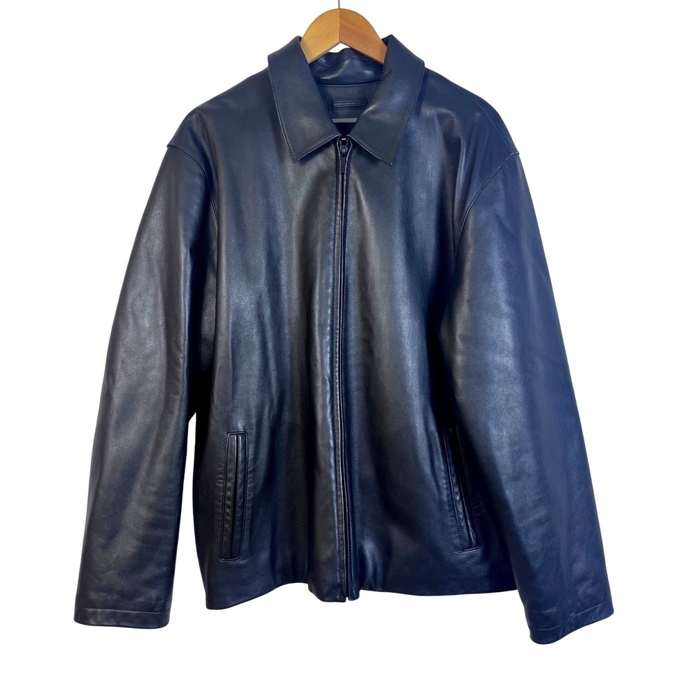 Wilsons Leather Pelle Studio Black Soft Leather‎ Jacket Large*  (J582)